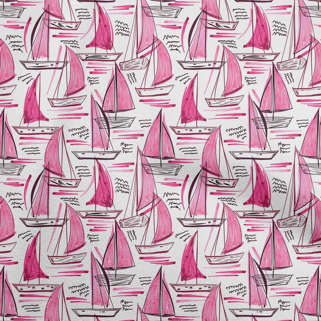 oneOone Cotton Flex Dark Peach Fabric Beach Boat Sewing Fabric By The Yard Printed Diy Clothing Sewing Supplies 40 Inch