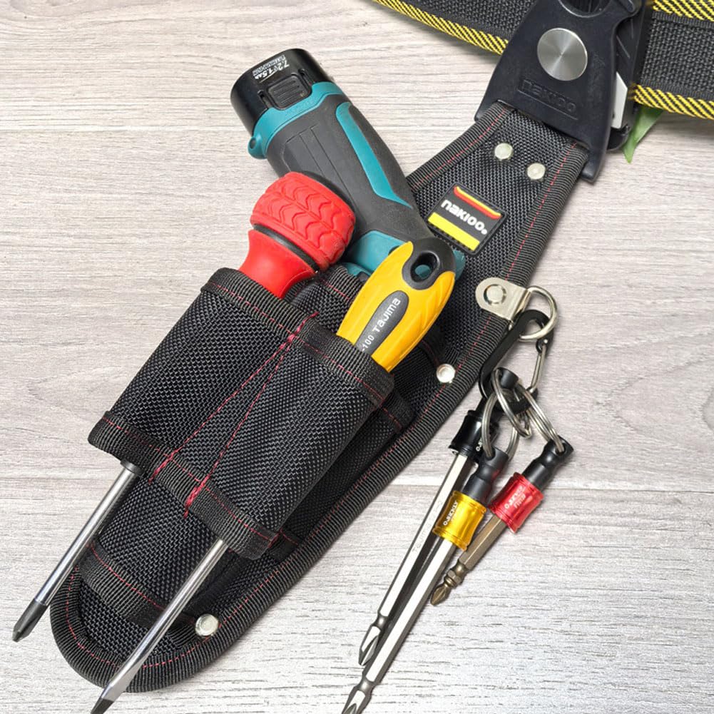 Electric Screwdriver Nail Woodworking Tool Waist Bag with Rotating Quick Removable Tool Ideal for Storing Nails and Small for Electrical and DIY Sack,