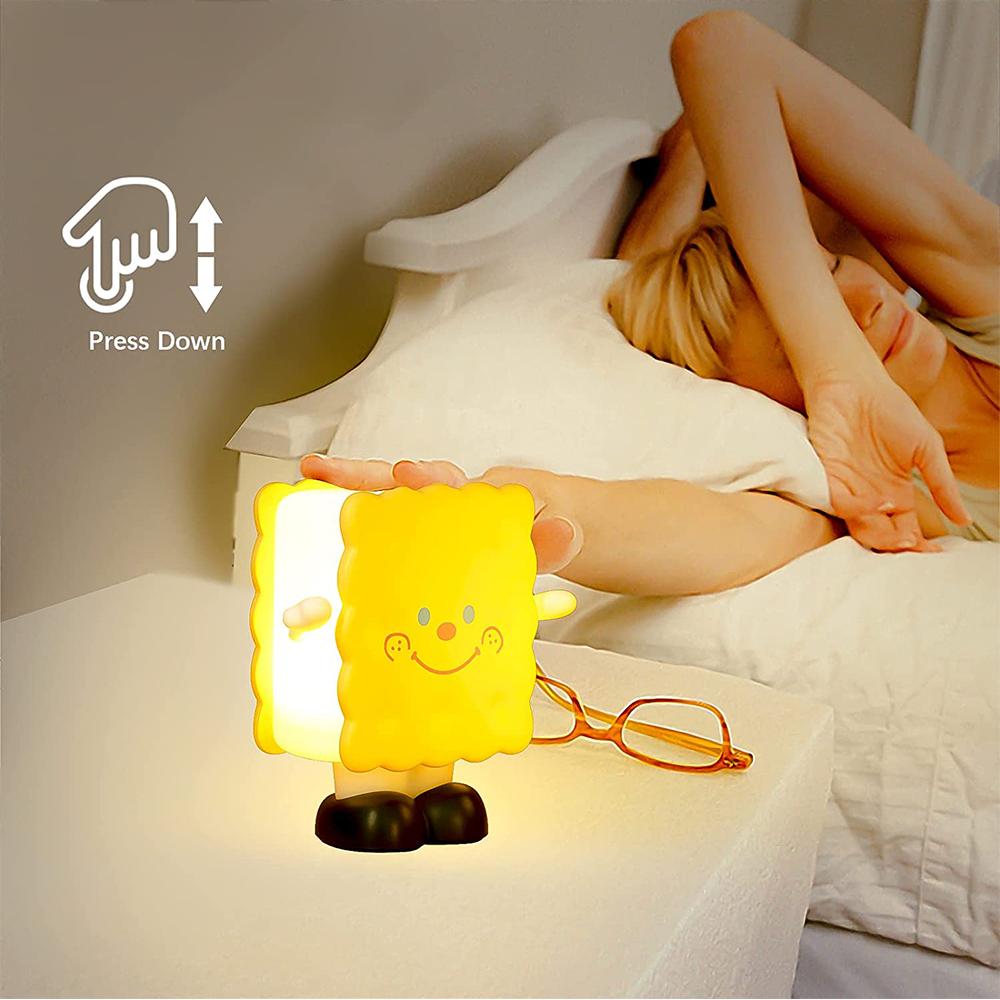 Biscuit Night Light Adjustable Brightness USB Rechargeable Led Nightlight
