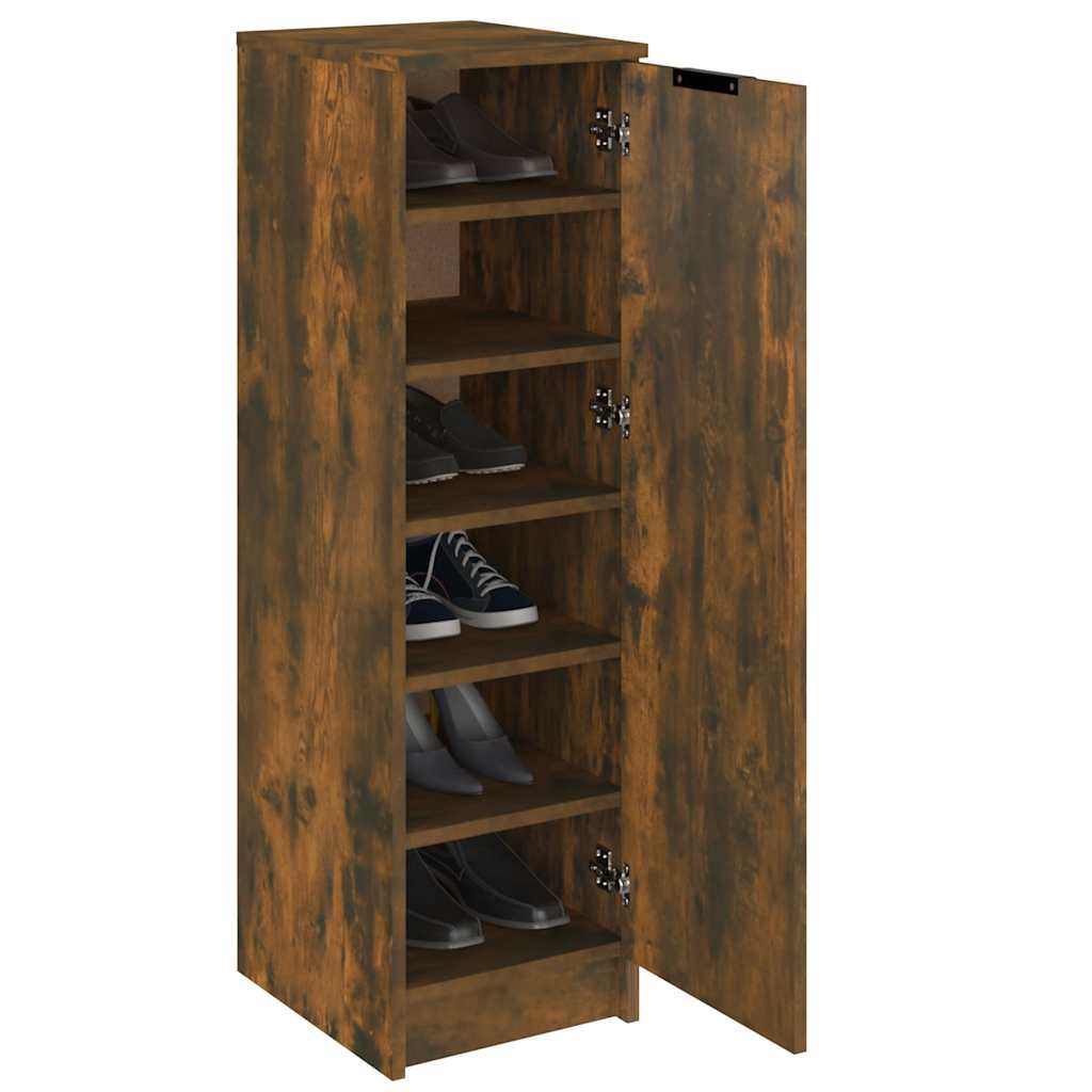 Shoe Cabinet Smoked Oak 30 x 35 x 100 cm Particleboard