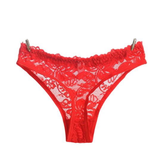 Sexy Gjennomsiktig Blomsterblonder G-streng Dameundertøy Truser Ensfarget Tanga