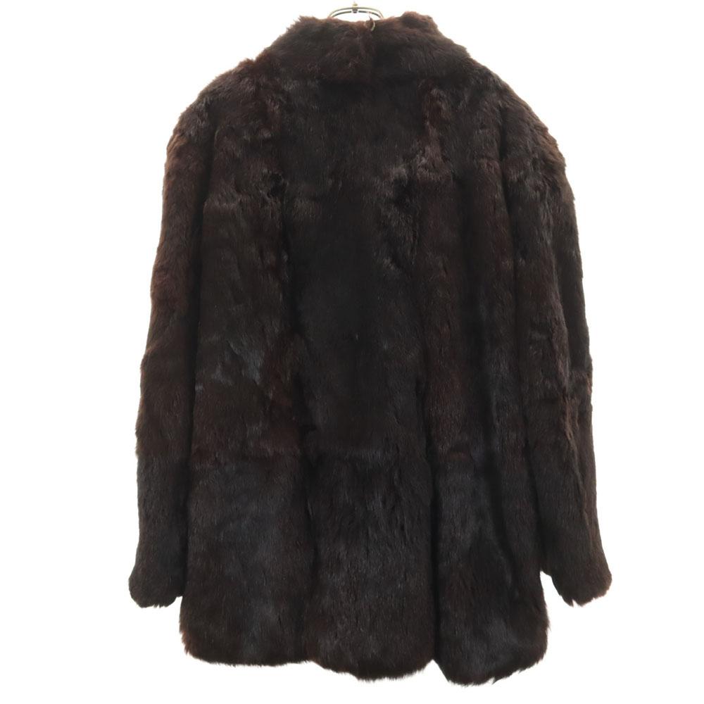 Králičí kožešina Kožešinový kabát L Hnědý Dámský Použitý