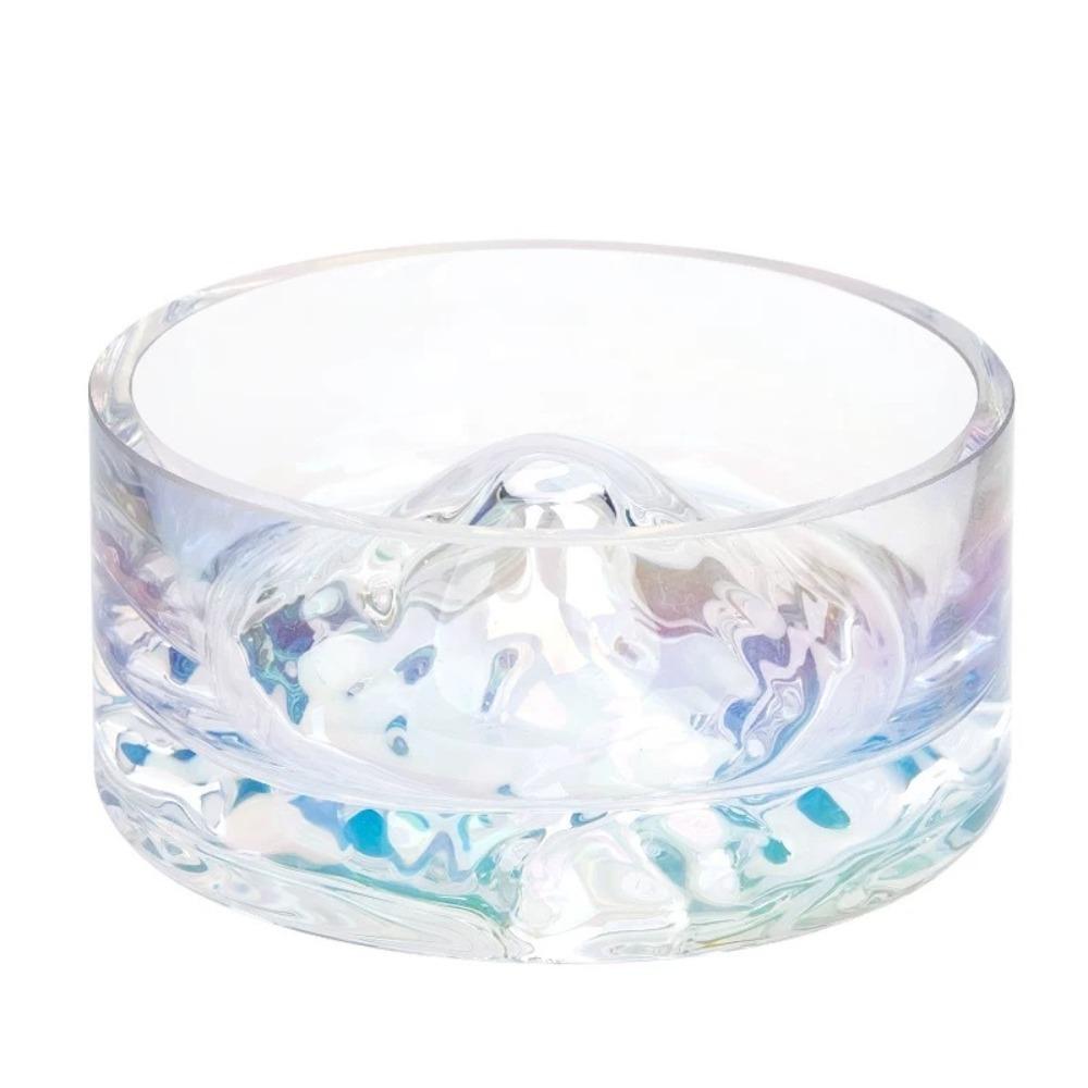 Mountain Raised Crystal Glass Hamster Feeding Bowl Transparent Anti-tip Hamster Food Bowl Mini Hamster Drinking Bowl Pet Store
