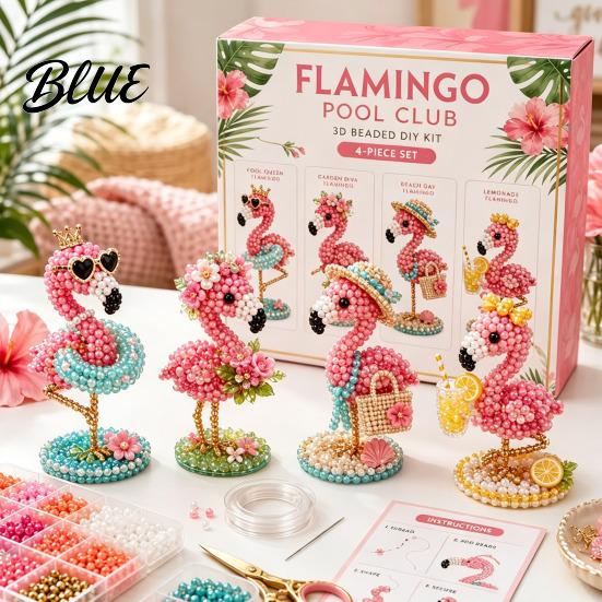 Craft Kit For Adults 3D Beaded Kit DIY Handmade Bead Art Set Cute Office Decor Cows Birds Mushrooms Beadwork for Beginners Enthusiasts Miniature
