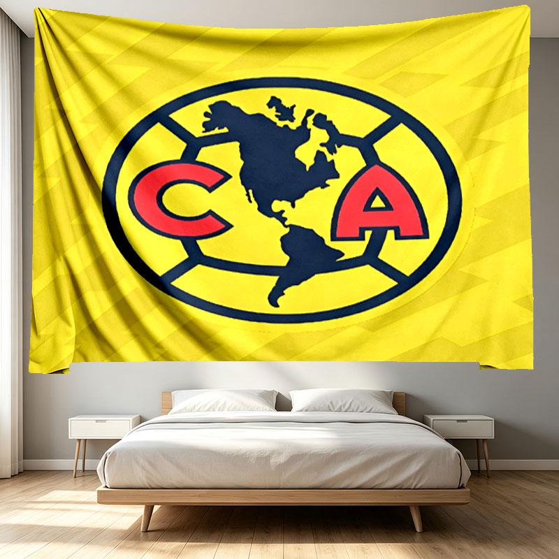 Club America Print Tapestry - Portable Wall Decor Cloth, for Home, Dorm, Travel, Bedroom, Living Room - Ideal Birthday Housewarming Gift