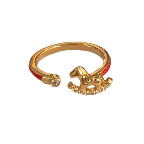 Women Ring Horse Decor Opening Adjustable Design Finger Ring Versatile Style Finger Band Jewelry Accessories