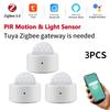 3pcs Tuya ZigBee PIR Motion Sensor Human Detector Wireless Smart Detector for Home Alarm Security System Alexa Google Home