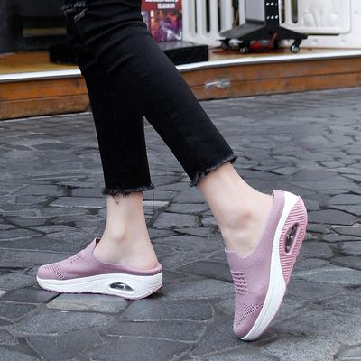 Sommersandalen für Damen Neue Atmungsaktive Halbschuhe für Damen Outdoor Rutschfeste Walking Plateau Lässige Flache Schuhe 35-43