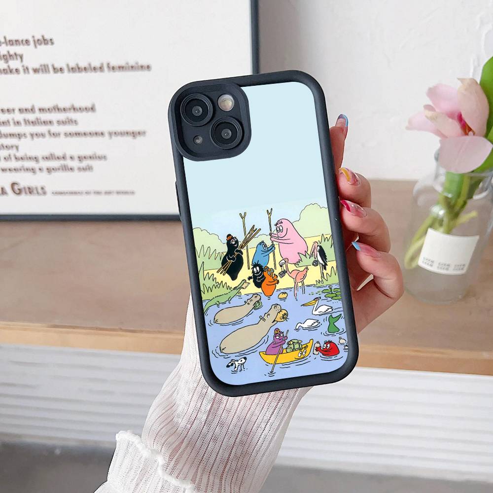 Cute Cartoon Barbapapa For iPhone 17 16 15 14 13 12 11 Pro Max Plus Phone Case Covers