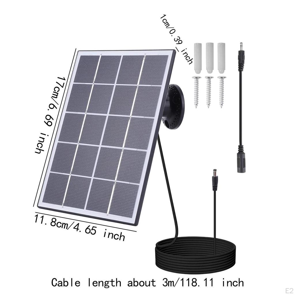 3.3W Solar Panel Charger Doorbell Charging Higher Effciency Sturdy Multifunction for Outdoor Yard