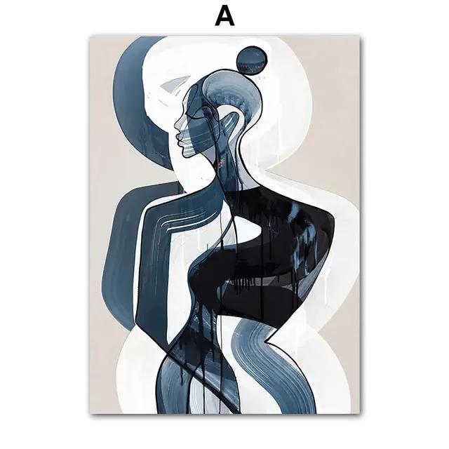 

Абстрактная модная фигура леди картина холст картина постер, настенное искусство, акварельная печать, современный дом, декор гостиной 21x30cm No Framed