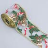 Christmas Wired  Plaid Ribbons Vintage Truck Trees Wired Edge Ribbon for Xmas DIY Wrapping Floral Craft