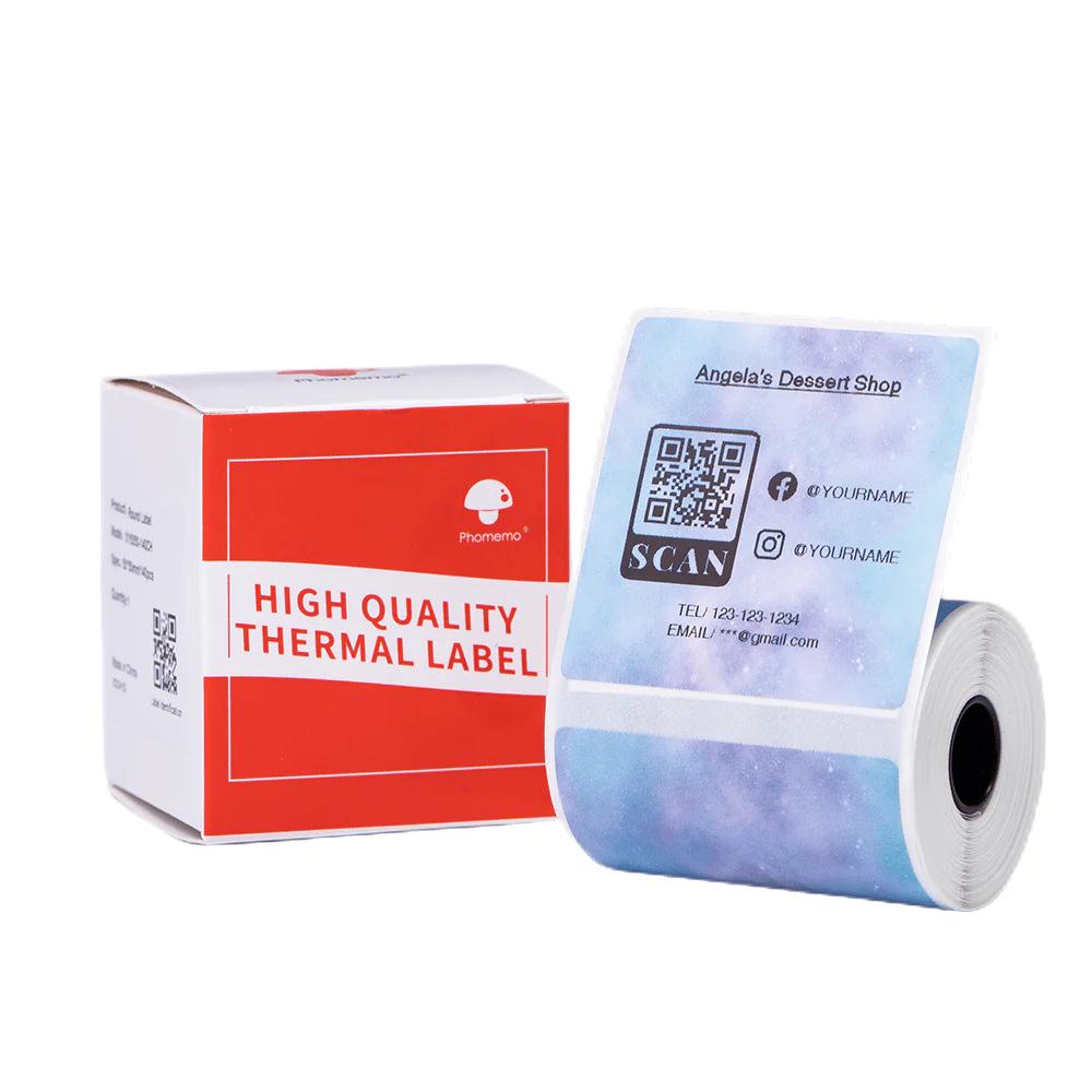 Phomemo M110 Thermodruck-Etikettenpapier: Selbstklebende, wasserdichte Preisschilder für Schmuck & Bekleidungsetiketten