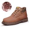 37-47 Large Size Foreign Trade Men's Martin Shoes Winter Fleece Warm Snow Boots Outdoor Hiking Tooling Shoes