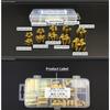 50Pcs/Set Copper Bullet Weights Fishing Sinkers In Plastic Fishing Accessories Tackle Box 1.8g/3.5g/5g/7g/10g
