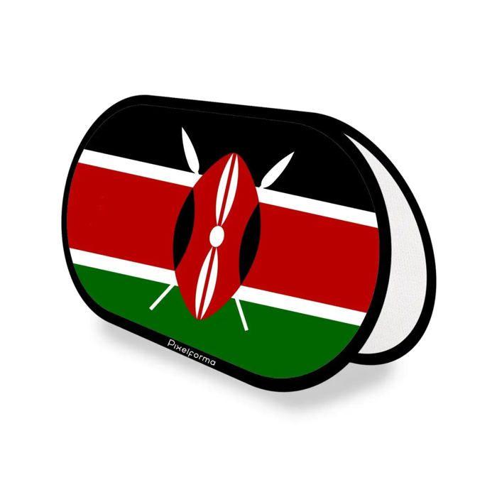 Drapeau Ovale - Publicitaire - Kenya - 70 x 120 cm - Polyester - Impression recto/verso