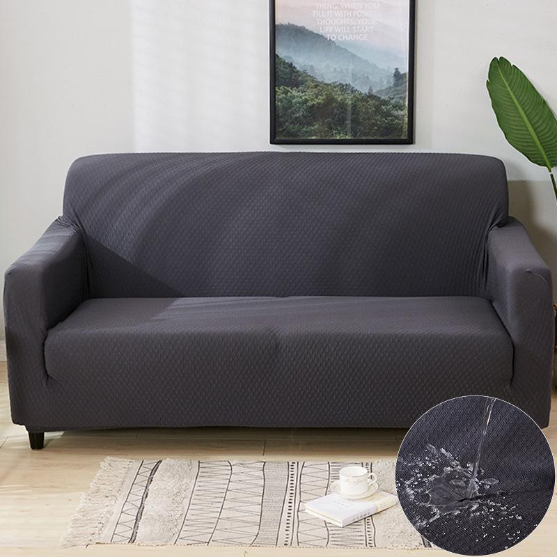 Simple Japanese and Korean Waterproof Cover Elastic Sofa Cover Solid Color Sofa Cover  Full Cover Fabric Sofa Release  Full Cover Seat Cushion Cover
