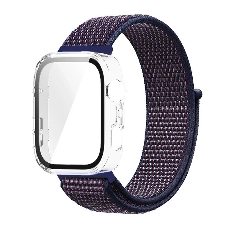 Pasek Nylonowy+Etui PC do Huawei Watch Fit 3/4/4 Pro Chroniące przed Upadkiem+Wygodna Oddychająca Opaska na Nadgarstek Correa