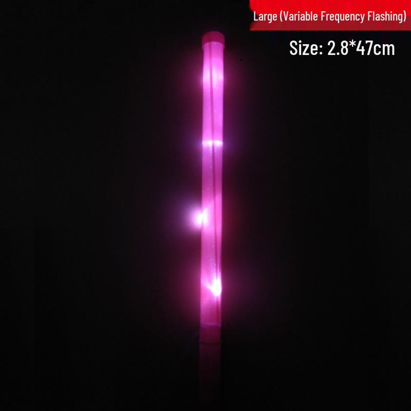 LED Colorful Flashing Glow Sticks - Silver Light-Up Concert Support Props