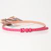 Versatile Women's Candy Color Leather Belt with Small Square Buckle - Thin, Decorative Waist Accessory for Dres… More