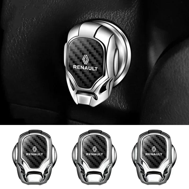 Car Interior Engine Ignition Start Stop Push Button One Button Ignition Protective Cover for Renault Sport Duster Megane 2 3 R888