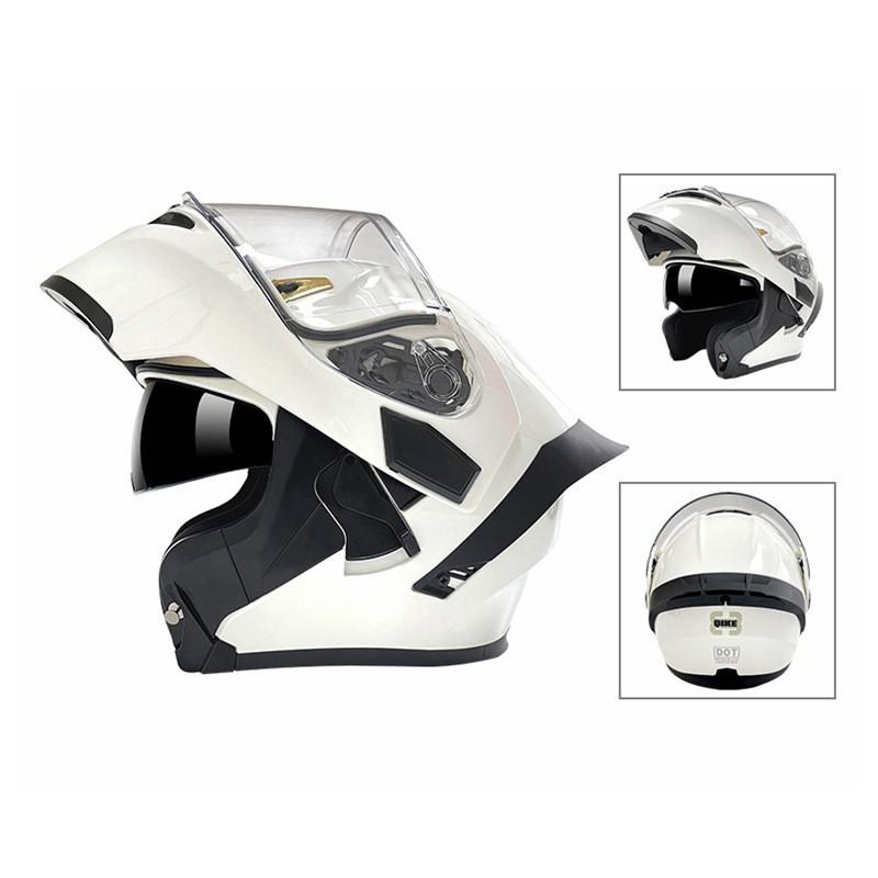 Full Face Motorcycle Helmet Men Women Lightweight Anti-Cold Dual Visor DOT Certified