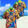 Summer Hawaiian Shirt Flamingo Short Sleeve Funny Men's Clothing Fashion Special Offer High-quality Shirts
