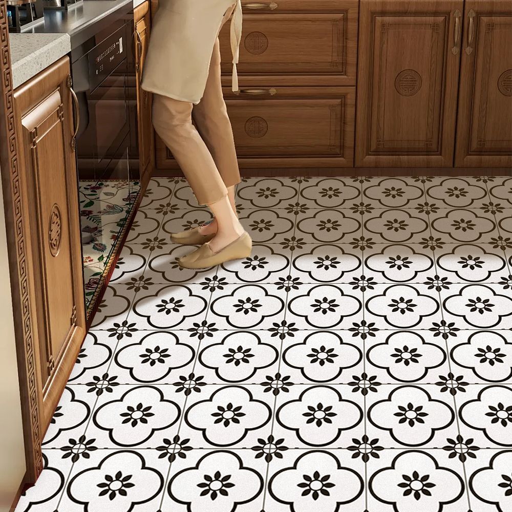 Kitchen Floor Mat Vinyl Carpet Pvc Leather Mats Waterproof Oil-proof Large Rug Home Decoration Non-slip