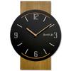 Wooden Geometric Wall Clock 40cm Black