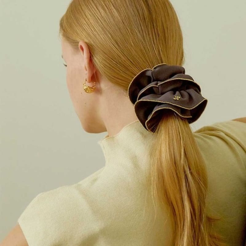

Jean Paul Clarisse Metal Ball Scrunchie JP-23-377S brown