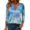 Women's Casual Fashionable Sexy Comfortable V-Neck Christmas Three-Quarter Sleeve Top