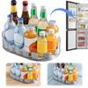 Kitchen Drinks Seasoning Storage Shelf Rotatable Fridge Storage Box Turntable Organizer for Pantry Countertop Kitchen Bathroom