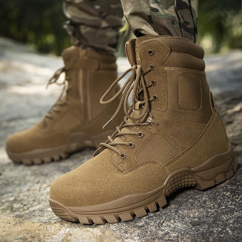 Men's Tactical Hiking & Desert Mountaineering Boots: Large Size Military Training Footwear