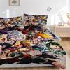 My Hero Academia Characters Bedding Set Comforter Cover Gift for Bedroom,Includes 1 Cover and 2 Pillowcases, No InsertB572