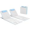 Set Of 2 Foldable Garden Beach Chair Mat Lightweight Outdoor Sun Lounger Seats With Adjustable Back Metal Frame PE