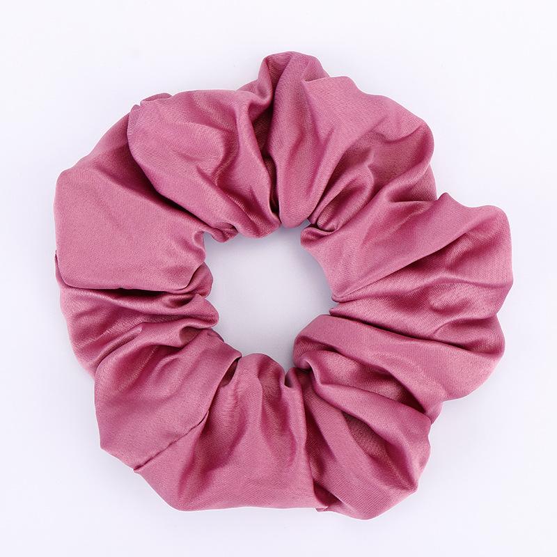 Einfarbiges Haargummi-Set für Damen, Satin, matt, Satin, Farbe, Tanga, Blumen-Haarschmuck, Stall, Nachtmarkt