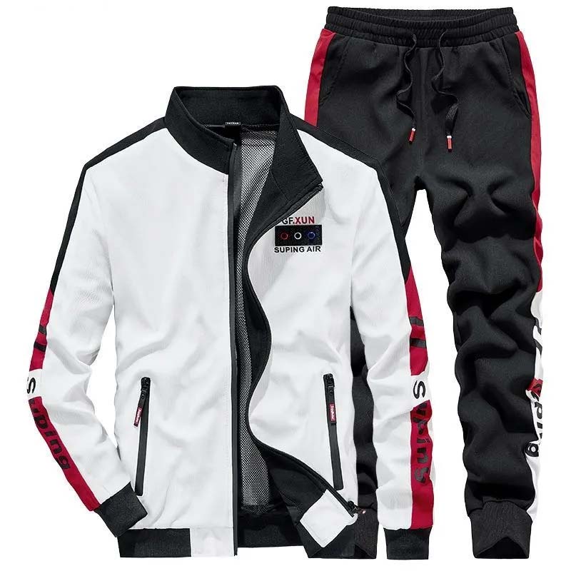 Men's Autumn Casual Workwear Jacket Sports Trousers Two-piece Suit