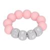 Baby Silicone Bead Bracelet Colorful Letter Baby Teething Bracelet for Infants Toddlers