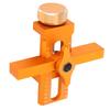 Cabinet Door Mounting Jig Aluminum Alloy Drillable Cabinet Door Positioner with 8mm Drill Bit for Woodworking Projects