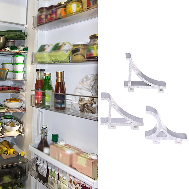 6Pcs Metal K Type Freezer Shelf Clips Refrigerator Support Hooks Cooler Shelf Brace Refrigerator Beverage Cabinet Shelf Buckles