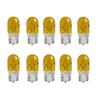 10X White T10 W5W 501 194 Clear Signal Lamp Glass 12V 5W Warm White W2.1x9.5d Single Filament Car Bulb Auto Halogen Light Blue Dome Lights 6