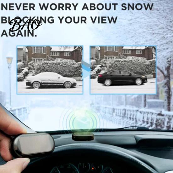 Winter Driving Safety Gadget Portable Solar Car Windshield De-Icer with USB Output, Electromagnetic Molecular Anti-Freeze Vehicle Antifreeze