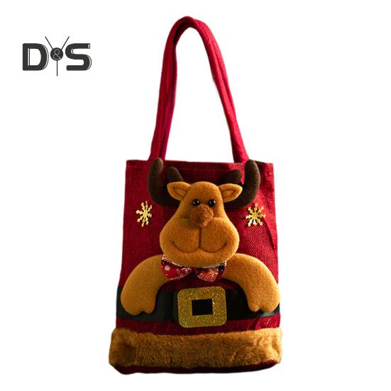 

Рождественский подарочный пакет 3D Санта-Клаус, снеговик, олень, конфетный пакет, многоразовые мультяшные рождественские детские сумки-тоут для Нового года, праздничные фруктовые закуски Elk