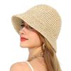 Woven Women Sun Hat Korean Style Bucket Hat Fashion Straw Fisherman Hat  Beach