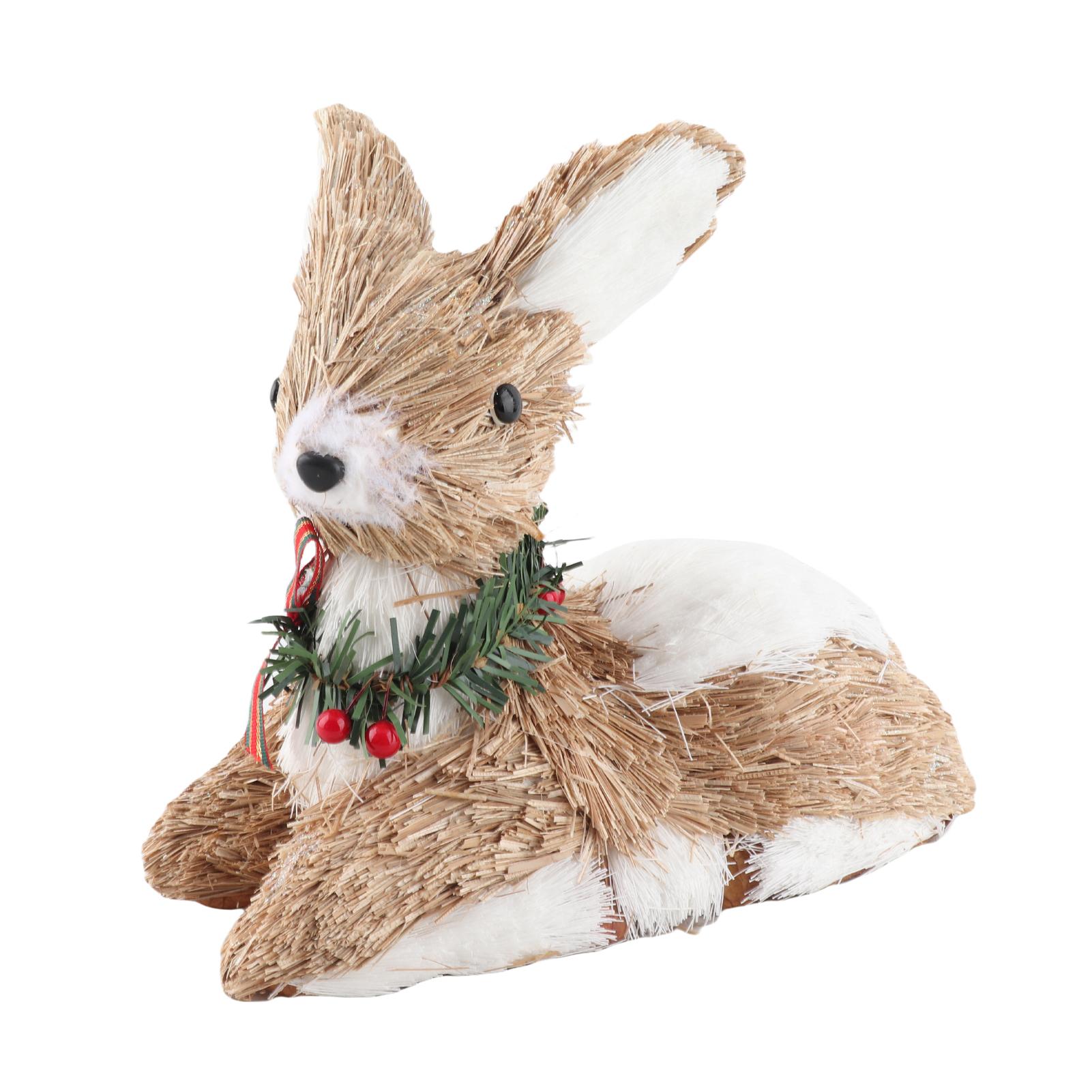 

Mini Deer Ornament Exquisite Cute Simulated Elk Decoration for Home Tabletop 3 Sections 117cm / 46.1in коричневый