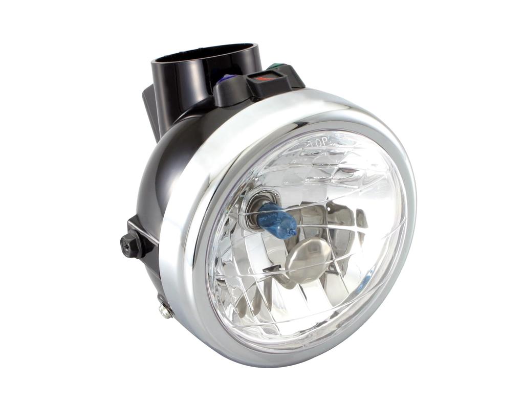 KITACO Headlight ASSY 100 Black Multireflector Monkey/Gorilla/Ape 50/Ape atd. 800-1083300