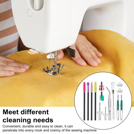 14-Piece Sewing Machine Repair Kit Cleaning Tool Set Include Tweezers Double-Headed Brush Screwdrivers Silicone Brushes Cleaning And Repairing Tools