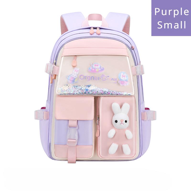 Fashion Quicksand Refrigerator Door Open Schoolbag Elementary Junior High School Girl's Backpack for Grade 1 3 6 9 Children Leisure Travel Rucksack