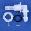 PP Pagoda Elbow Connector With Nut O-Ring M6~G1/2 To 2.4-11.1mm Thread Irrigation Aquarium Tank Adapter Irrigation Water Hose Joint