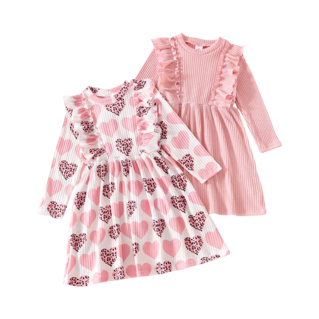 Minimalist Sweet Girls' Toddler Long-Sleeve Dress